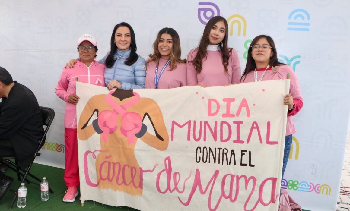 Realiza DIF Metepec caminata y jornada de prevención del cáncer de mama
