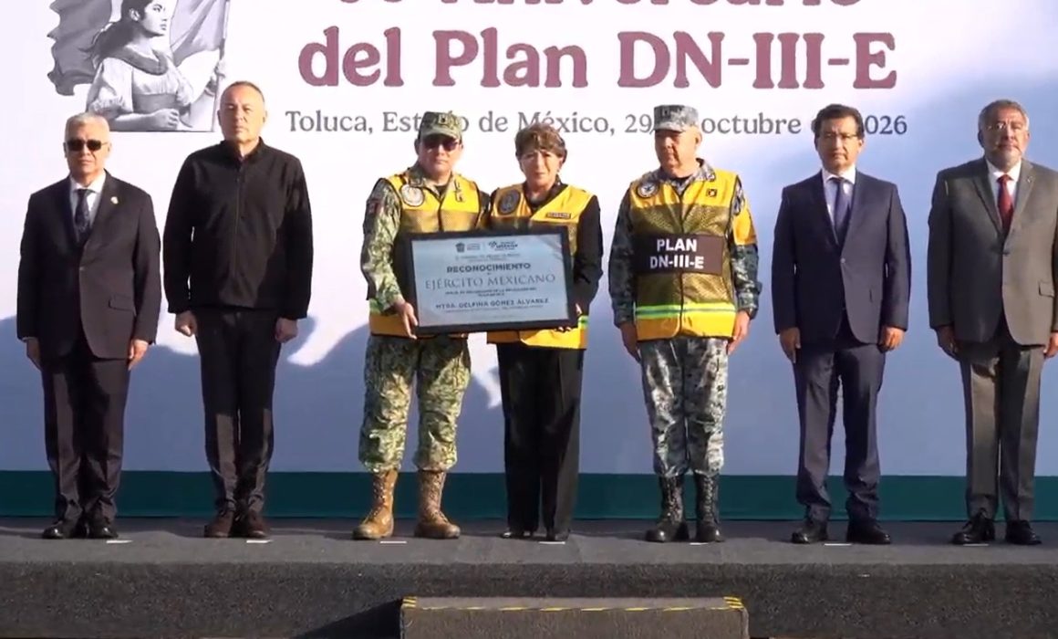 Reconoce Delfina Gómez labor del Ejército a 60 años del Plan DN-III-E