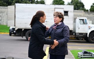 Revisan Sheinbaum y Delfina Gómez avances de hospitales en Edomex