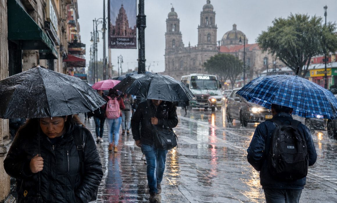 Saca el paraguas y abrígate bien; habrá lluvias en el Edomex este martes