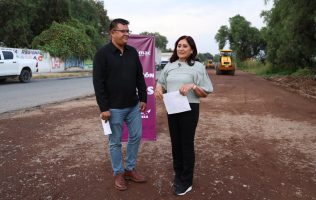 Supervisa Rosi Wong obras viales en distintos puntos de Tecámac