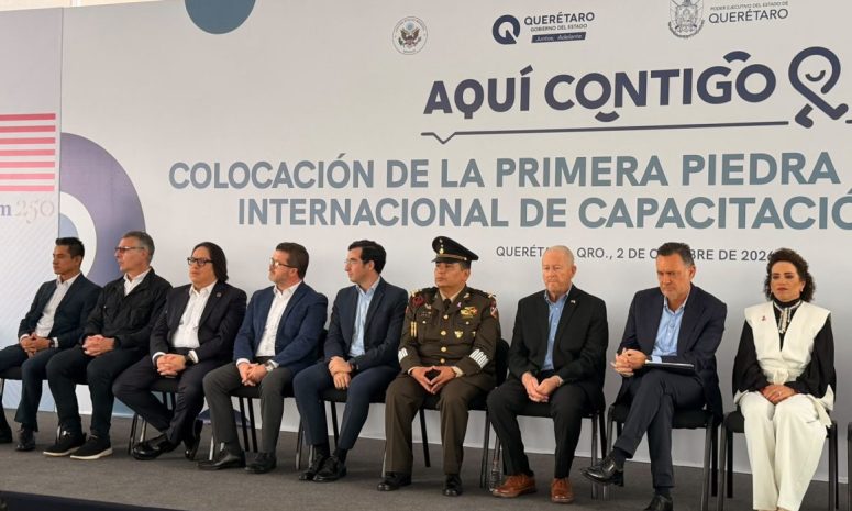 Kuri encabeza colocación de primera piedra de la Academia Internacional de Capacitación Policial
